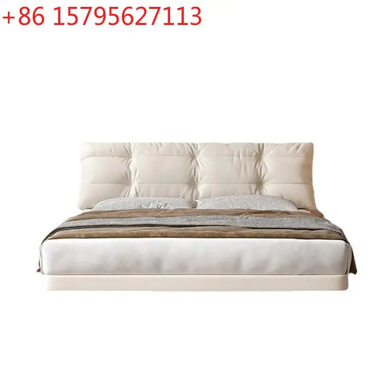 سرير من القماش ذو تكنولوجيا ترك سرير مزدوج حديث بسيط بطول 1.5 متر من الخشب الصلب سرير إيطالي فاخر لغرفة النوم الرئيسية 2022 جديد #4