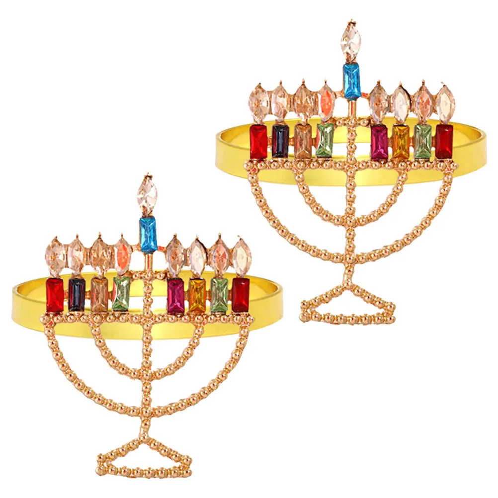

Candlestick Napkin Buckle Alloy Ring Holders Decorative Reusable Delicate Rings Hotel