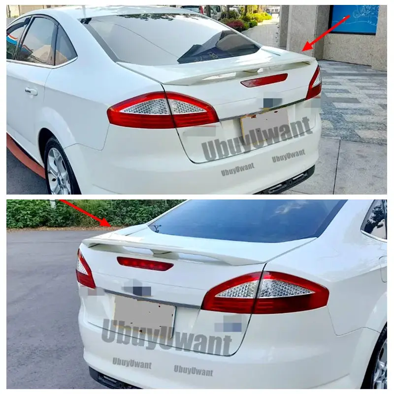 Alerón trasero de Color de ala trasera de coche de Material plástico ABS para alerón Mondeo 2006-2012 alerón Ford Mondeo