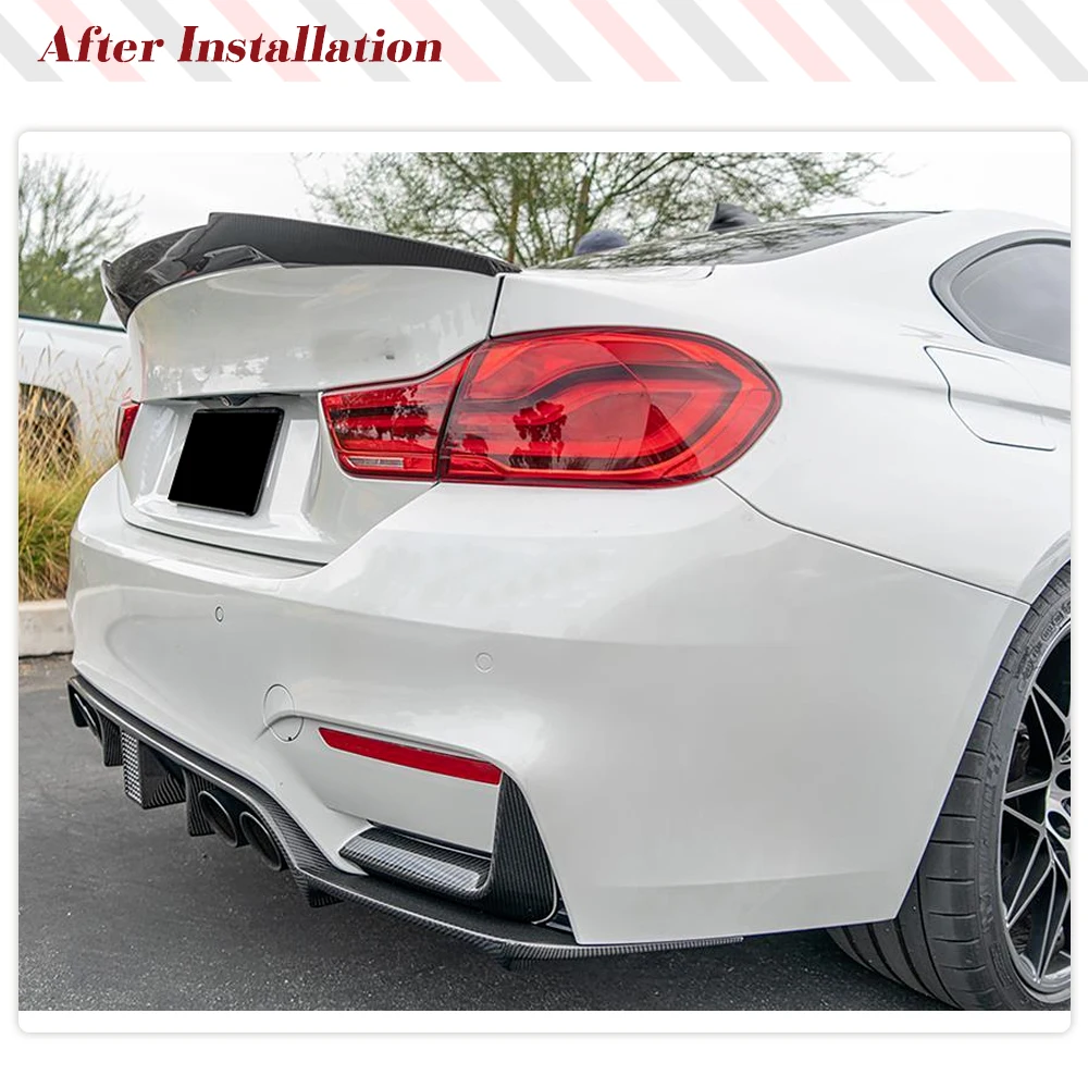 Carbon Rear Spoiler For 2015-2019 BMW 4 Series  F82 M4 Coupe Rear Car Trunk Spoiler Boot  Real Carbon Fiber Wing Lip