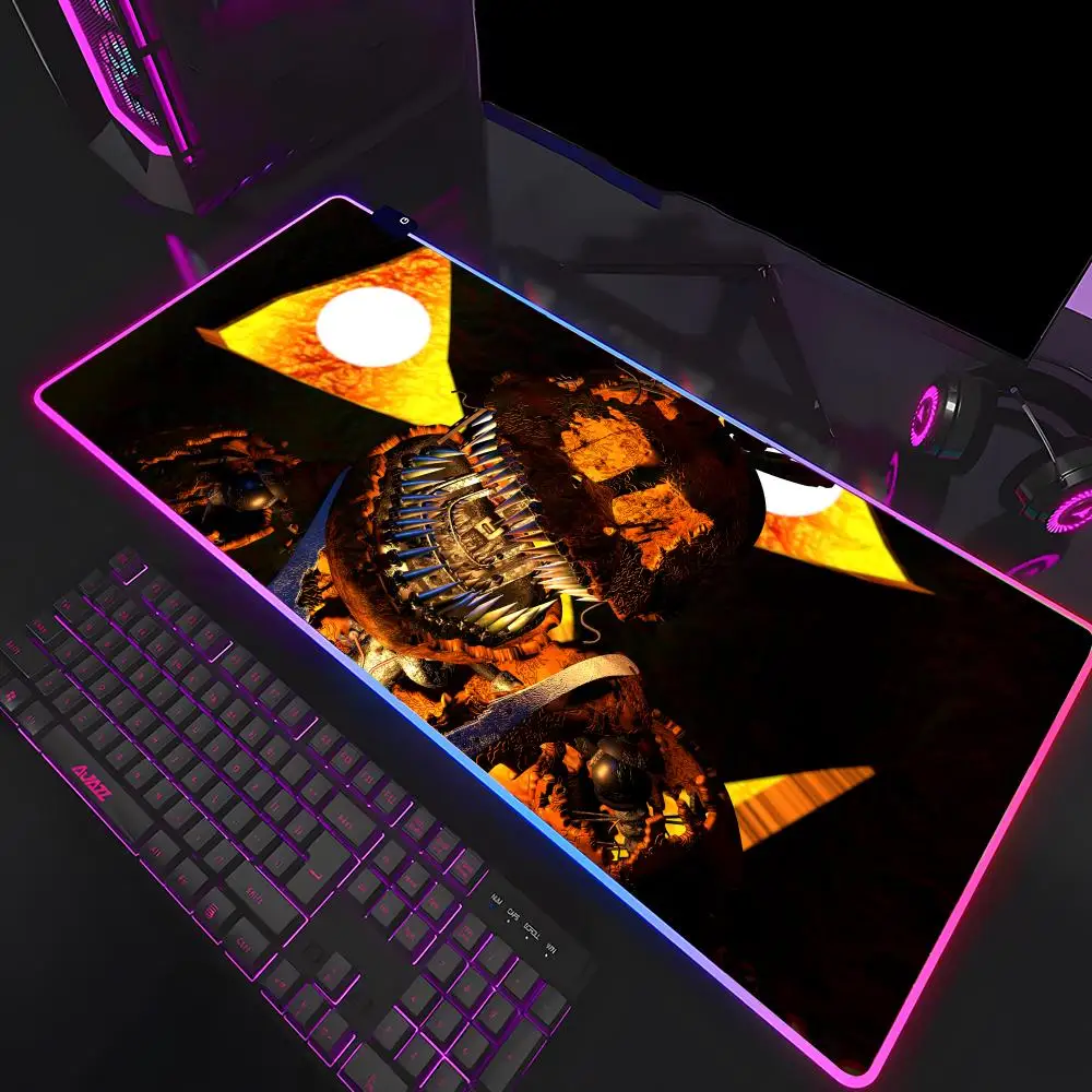 Fnaf Five Nights At Freddys Mouse Pad Mousepad HD Printing Computer Gamers Locking Edge Non-slip RGB Mouse Pad XXL90x40cm Keyboa