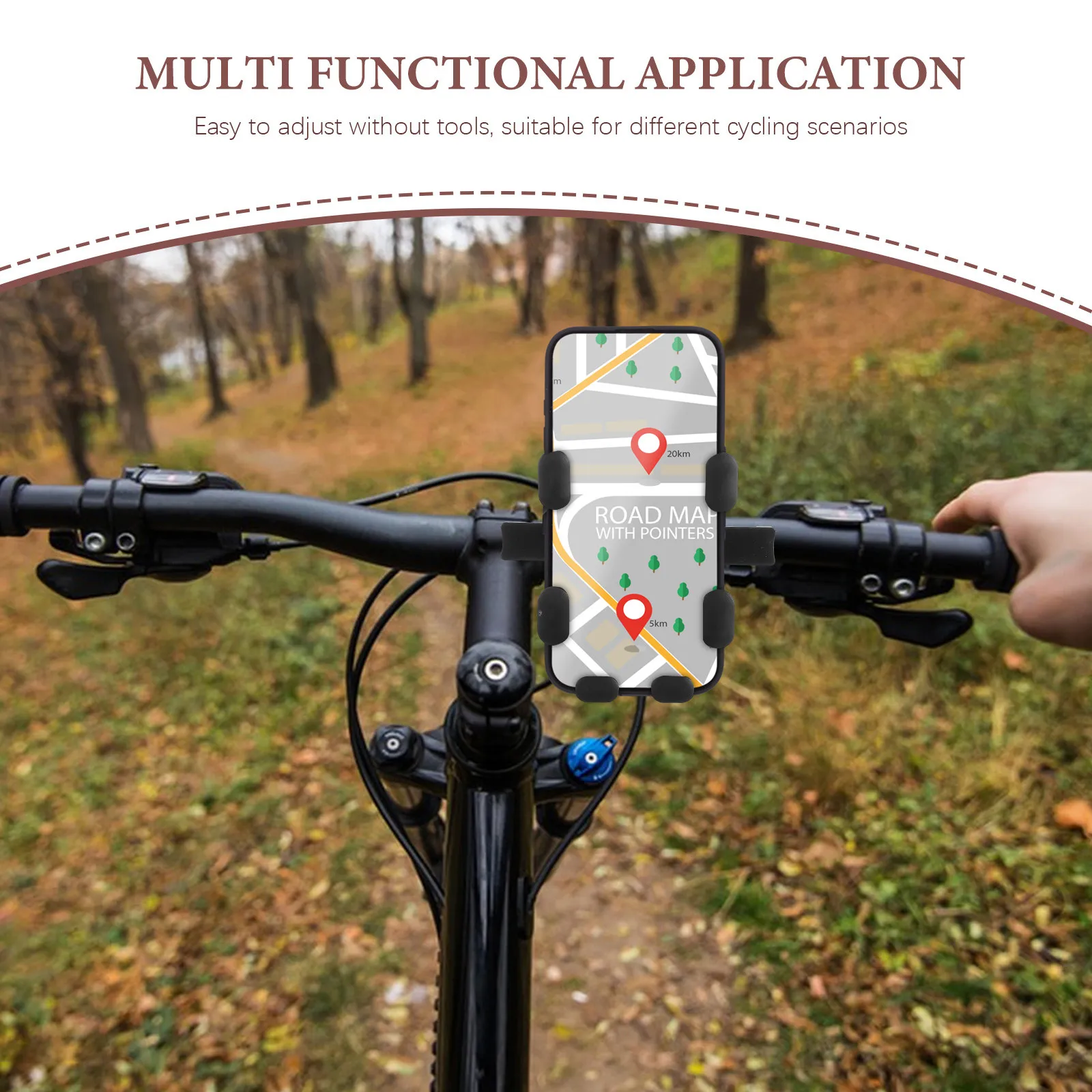Motorcycle Phone Holder Anti Vibration Mount 360 Rotatable Handlebar Clamp Bike Scooter Navigation Filming Mobile Phone Holder