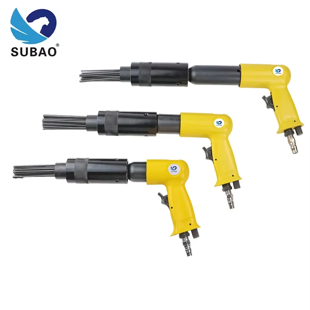 Pneumatic 19-Needle Rust Remover, Needle-Type Air Derusting Gun For Metal Surface Cleaning