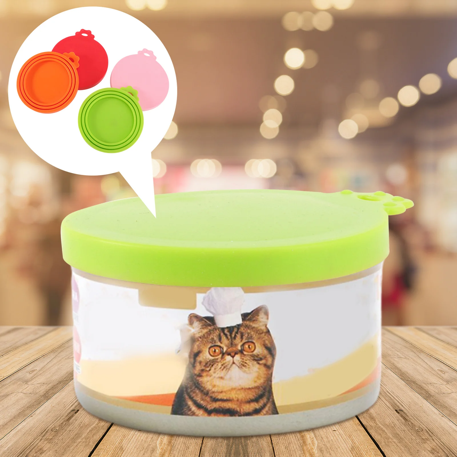 

4Pcs Pet Food Can Covers Silicone Lids for Dog Cat Tin Reusable Storage Anti Odor Spill Proof Silicone Can Cover