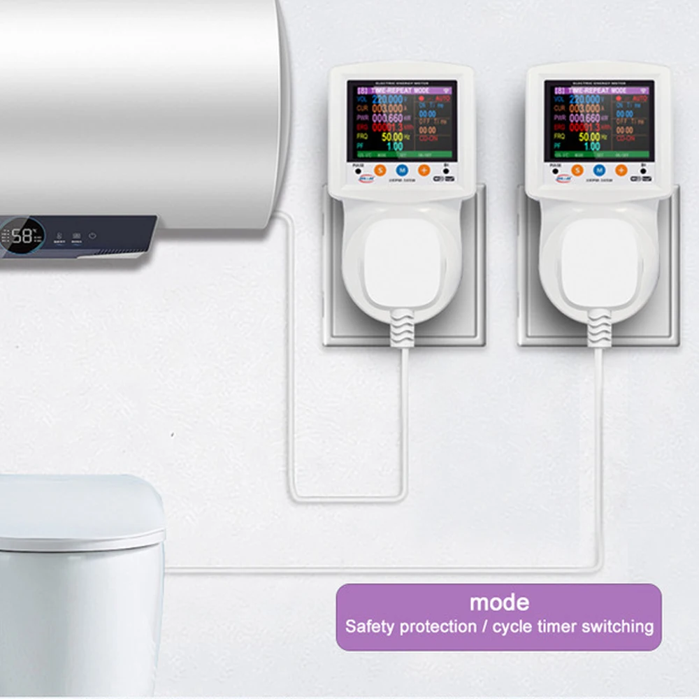 

EU Plug 230V APP Remote Control WIFI Wattmeter AC Power Meter Electricity Consumption Energy Meter Tuya WiFi Smart Power Socket