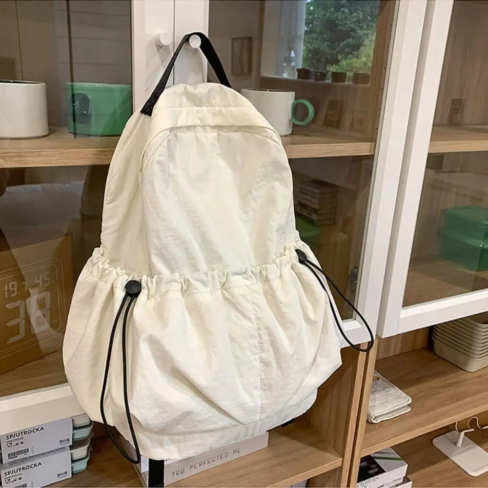 حقيبة ظهر رياضية بسيطة من النايلون، حقيبة يد بلون سادة، حقيبة كتف بلون سادة، حقيبة ظهر رياضية كاجوال للطلاب #4