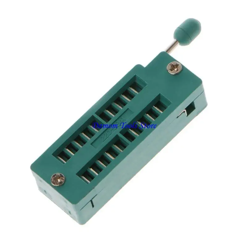 57BE 16 20 24 28 40 P Pin 2.54MM Green DIP Test Universal ZIF IC Socket Welding Type