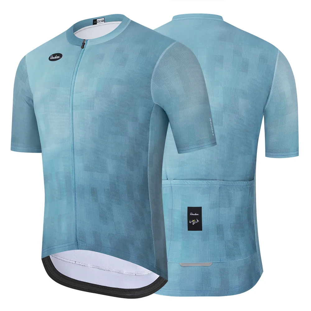 RAUDAX Sommer Radfahren Jersey MTB Fahrrad Kleidung Atmungsaktive Kurzarm Fahrrad Shirt Männer Sport Kleidung Tragen Jersey