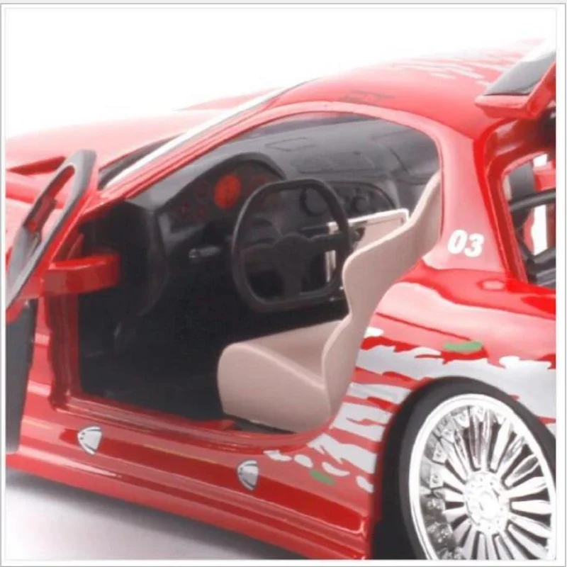 1:24 Mazda RX-7 alloy car model high simulation rally racing sports car toy sliding function car model J212