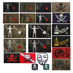 Black Beard Blackbeard Pirate Flag Patch Edward Forward Reflective Patch Tactical Tridents Patch Applique Caveman Small Boat