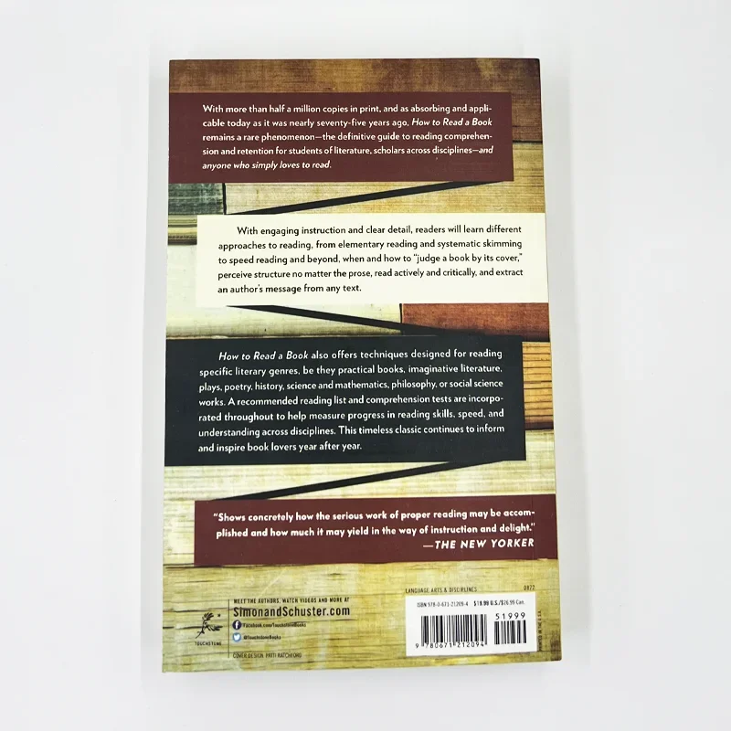 How To Read A Book Triple Your Reading Speed Classic Reading Guide Books for Adults Teenagers in English