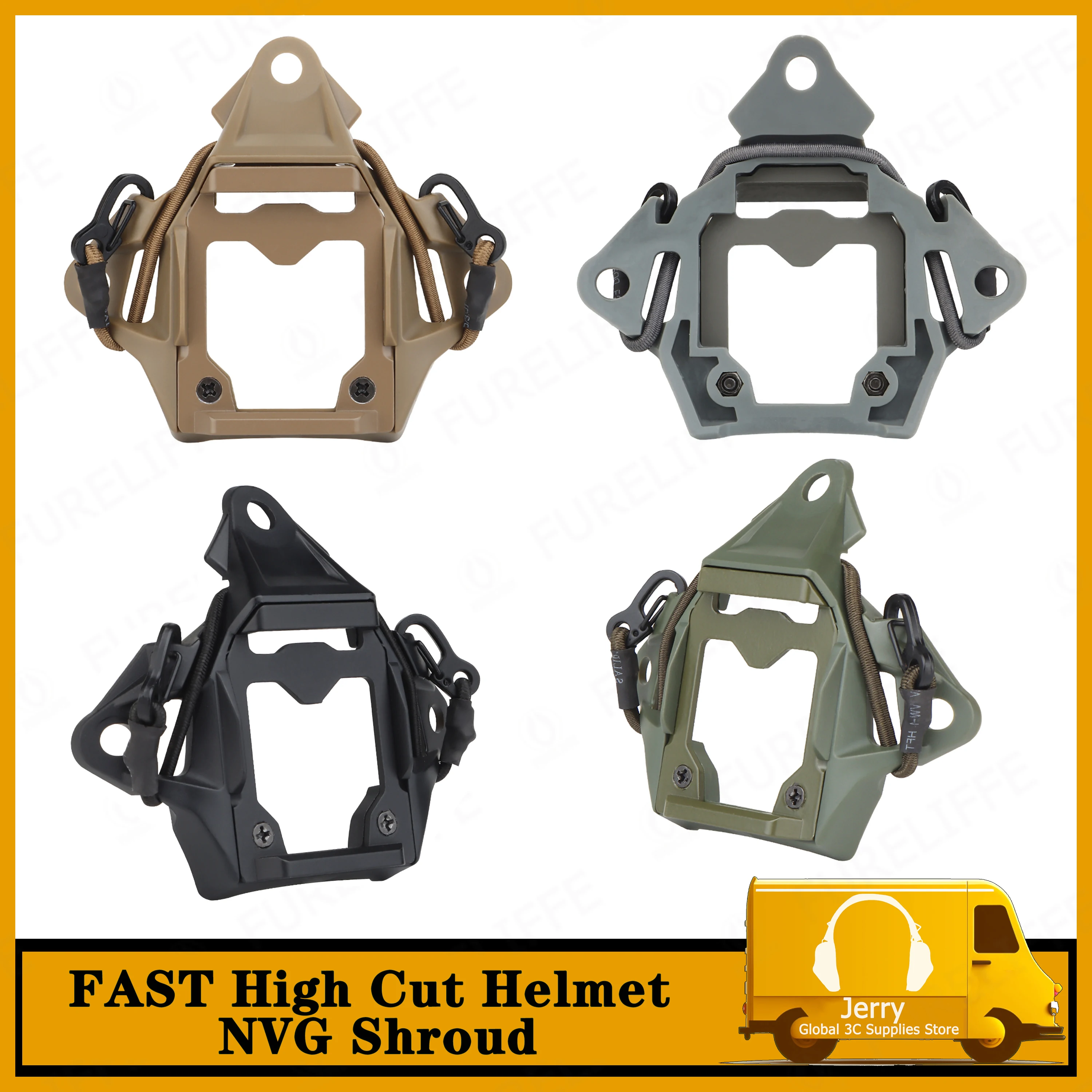 VULPO New Tactical Helmet/Shield Three-hole NVG mounting adapter/aluminum modular shield for the FAST MICH AF Wendy Fast Helmet