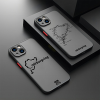 Phone Case For iPhone 15 14 13 12 11 Mini Pro Max X XR XSMax 7 8 Plus Matte Transparent Luxury Nurburgring Sport Racing track