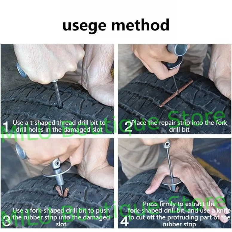 ชุดเครื่องมือซ่อมยางรถยนต์แบบเร็ว สำหรับรถจักรยานยนต์ รถยนต์ไฟฟ้า พร้อมเครื่องซ่อมยางแบบสุญญากาศ ชุดซ่อมฉุกเฉิน