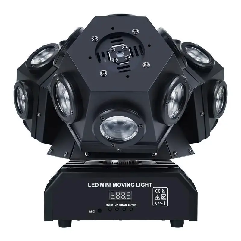 Dreiköpfiges rotierendes Moving-Head-Licht, 18 x 10 W, DJ-Tanzsaal, Bar, Café, Bühnenshow, Disco, 3-armige rollende stroboskopische Laserlichter