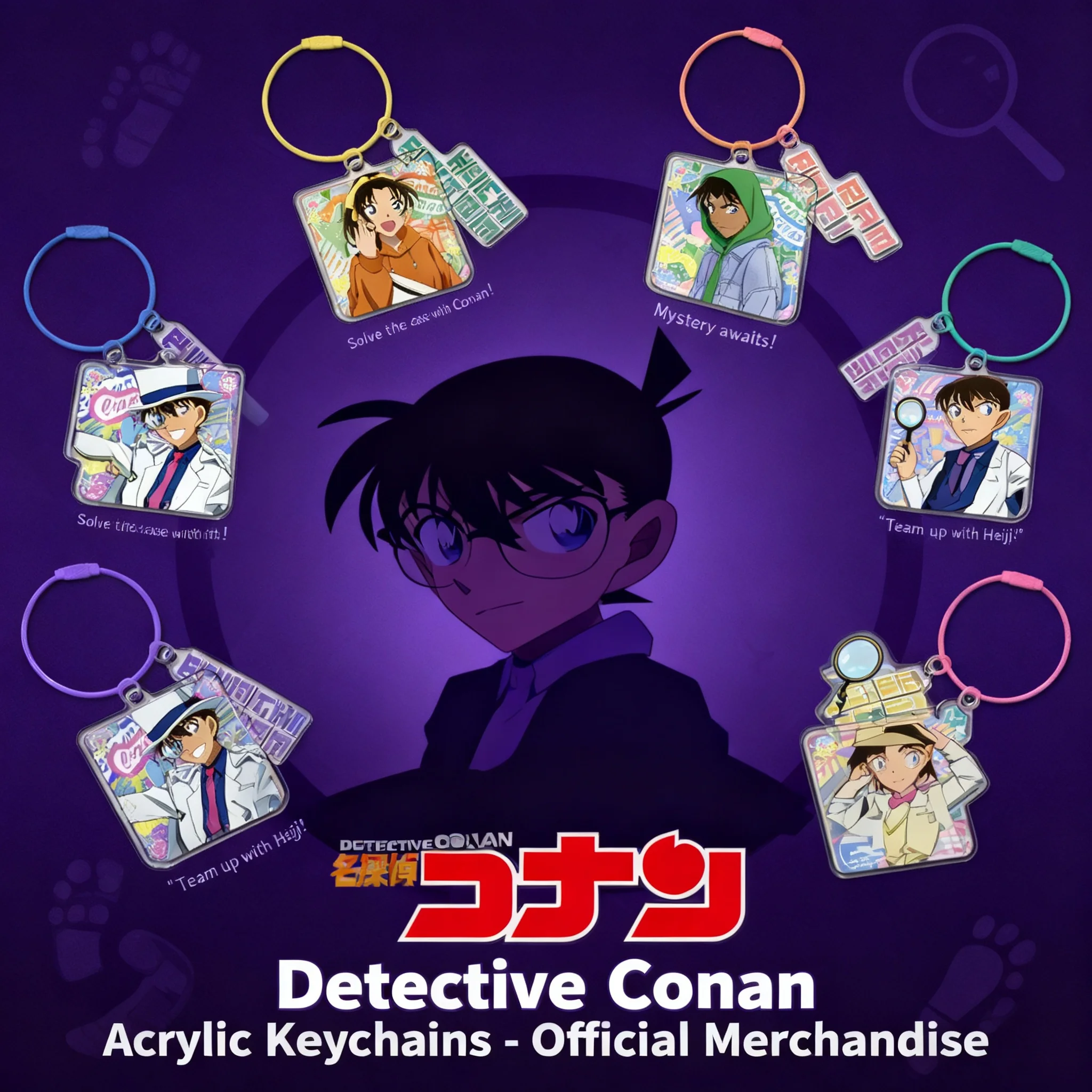 

Metal Coil Layered Keychain Double Sided HD Anime Acrylic Pendant Wholesale Muzhen Wood Kenan