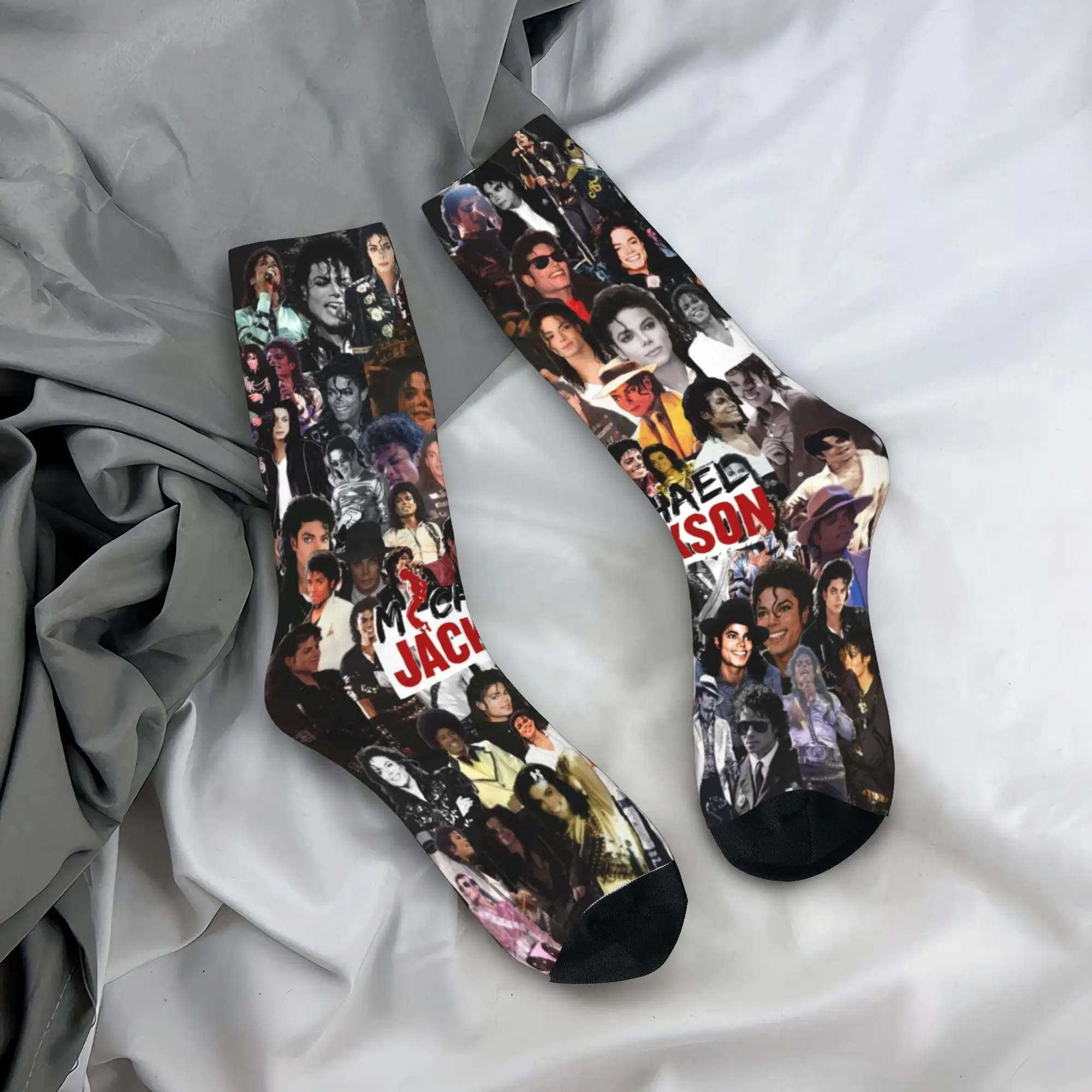 Men Women Michaels Jacksons The King of pop Socks Cute Casual  Socks Crazy Merchandise Middle Tube Socks Best Gift Idea