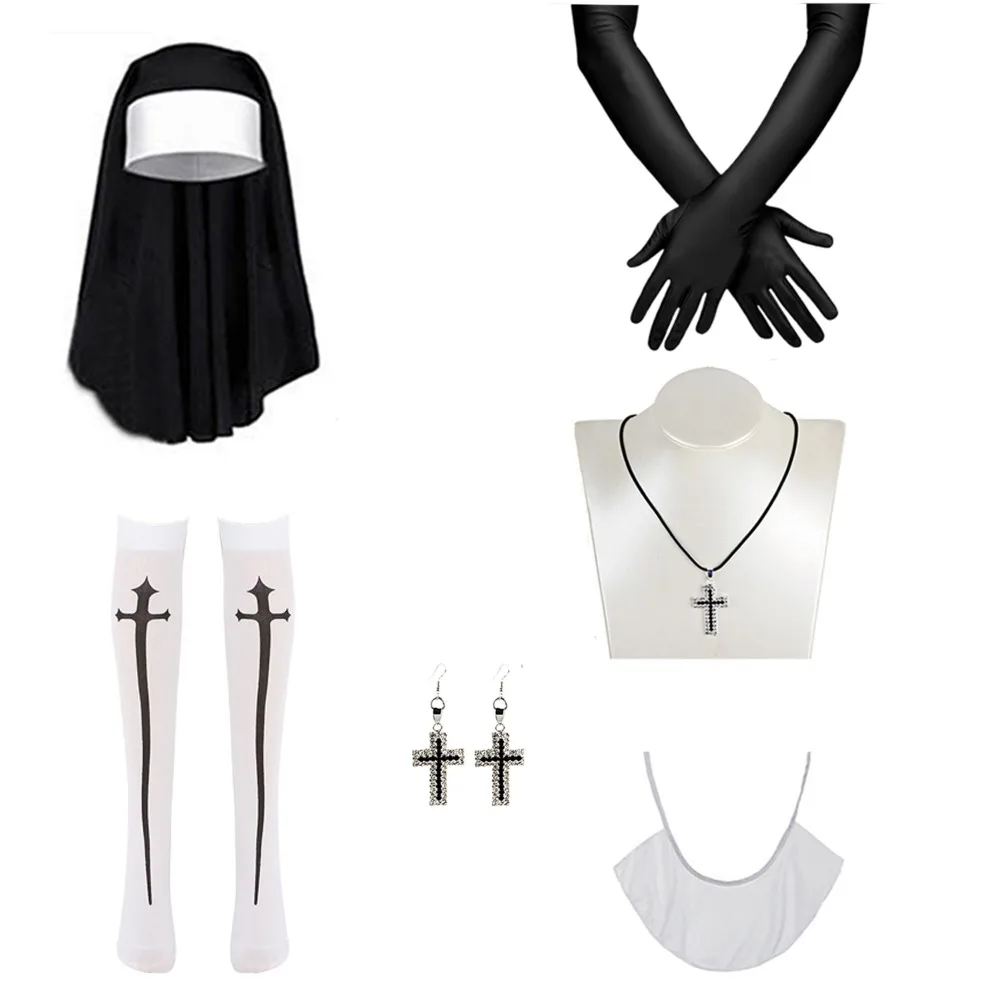 

Набор аксессуаров для косплея монахини в готическом стиле PESENAR с украшением в виде креста