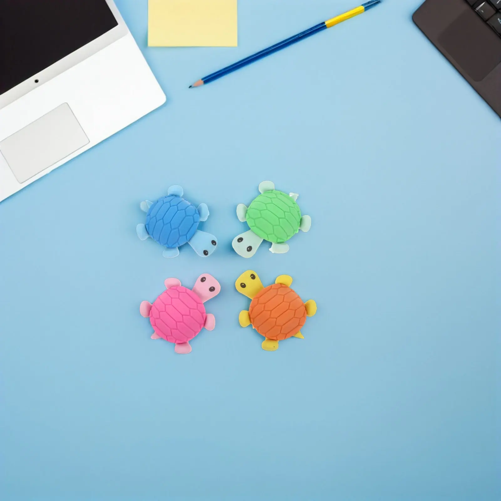 36 Pcs Eraser Cute Turtle Erasers School Supplies for Art Bulk Classroom Stationery