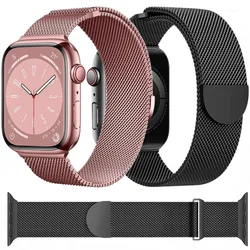 Milanese Loop Bracelet for Apple Watch band 44mm 45mm 49mm 42mm 38mm 40mm 41mm Metal Belt iWatch Series 7 SE 3 5 6 8 Ultra Strap