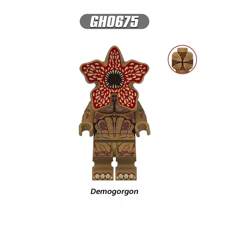 4-teiliges Set: The Horror TV Dustin Mike Lucas Demogorgon Modellbausteine – Actionfiguren-Bausteine für Kinder
