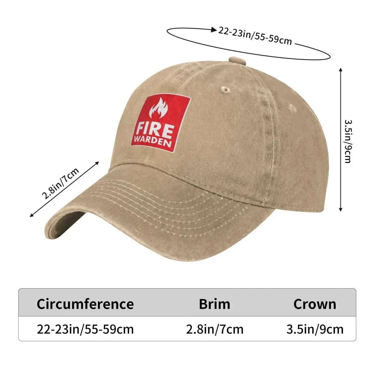Fire Warden Casual Baseball Cap Summer Trucker Hat Adjustable Outdoor Gym Snapback Cap Unisex-Teens Fashion Baseball Caps