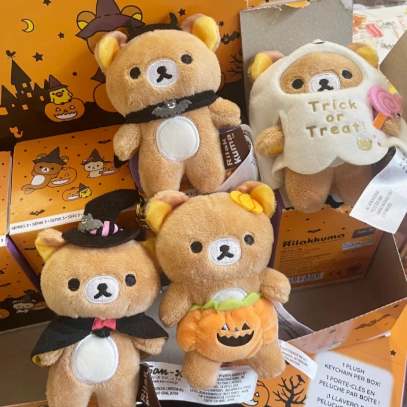 

Подлинная серия Rilakkuma на тему Хэллоуина, слепая коробка, сумка, подвеска, загадочная коробка, игрушка, коллекционный дизайн, модный орнамент, подарок на день рождения
