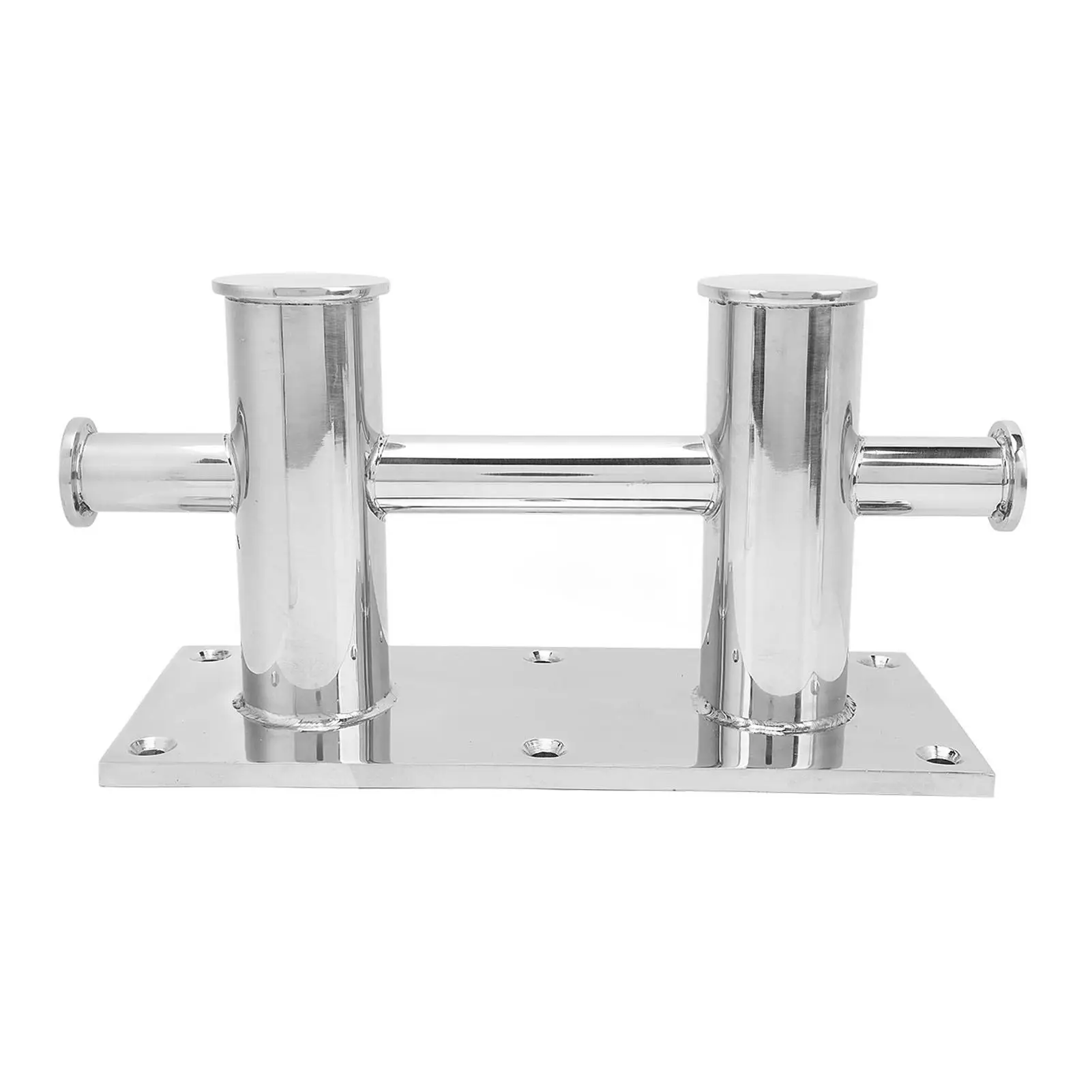 

Mooring Cleat Base Double Cross Bollard High Strength 316 Stainless Steel Heavy Duty Rustproof Easy Installation for boats