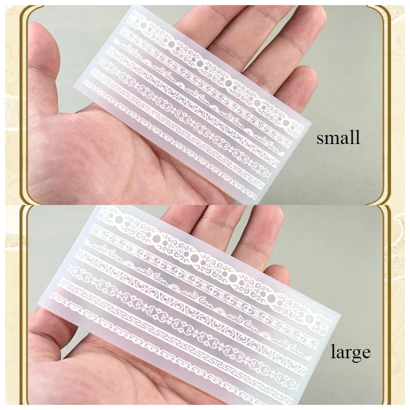 Ultra-light Clay Chinese Antique Lace Silicone Mold DIY Figure Polymer Clay Character Clothing/headwear Fondant Modeling Mold