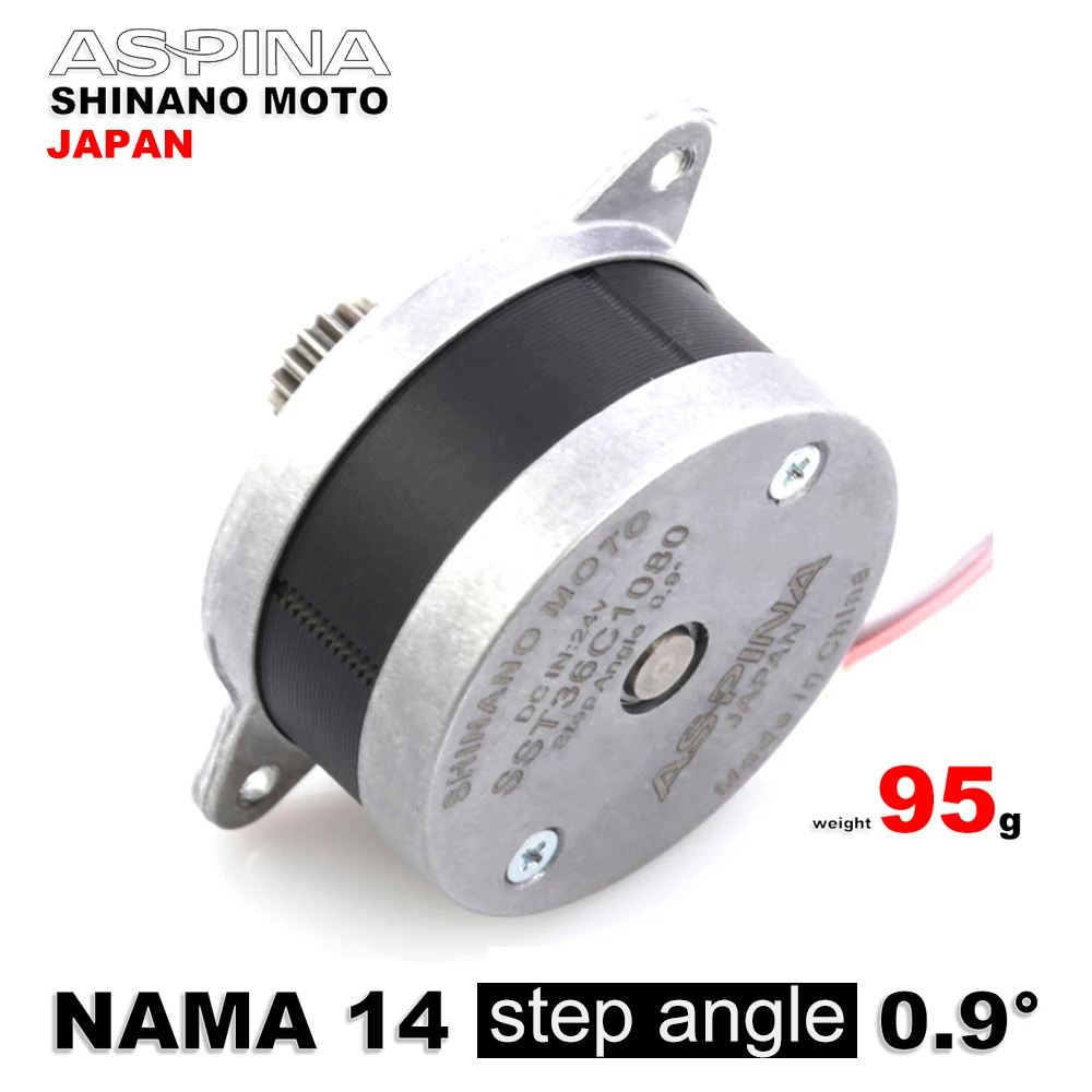 Stepper 36 Motor ASPINA Shinano 24v Nema Rotation Angle 0.9° For 3D Printer Extruder OMG V2 95g