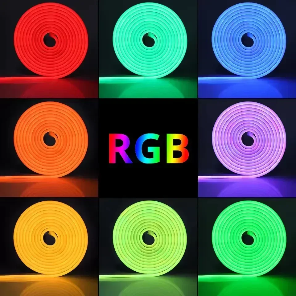 Neon Led Lights Strip 24V Rgb Neon Flexible Tape Control With App Bluetooth 15M 10M 20M 30 Meters Children'S Room Led Wall Light