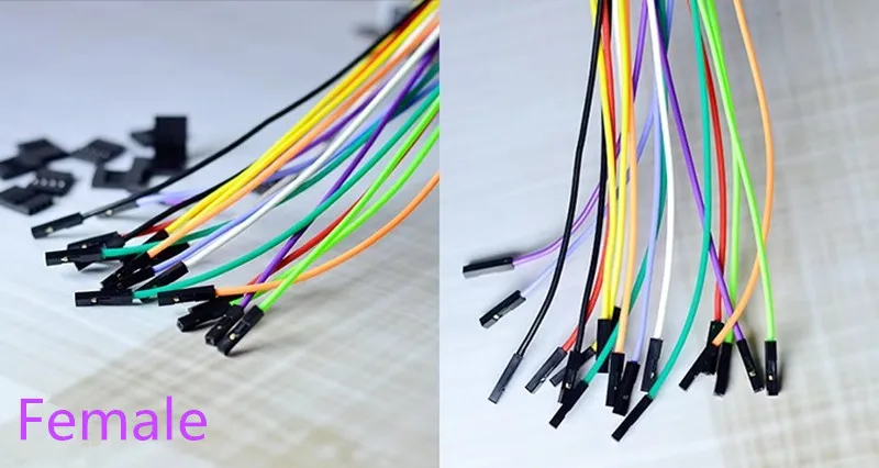10 stücke 1P Super Weiche Silikon 24AWG Gold Platte Dupont Kabel Für Arduino 10 cm 20 cm 30 cm 2,54mm Pitch Männlich Weiblich Dupont Jumper Draht – Detail 8