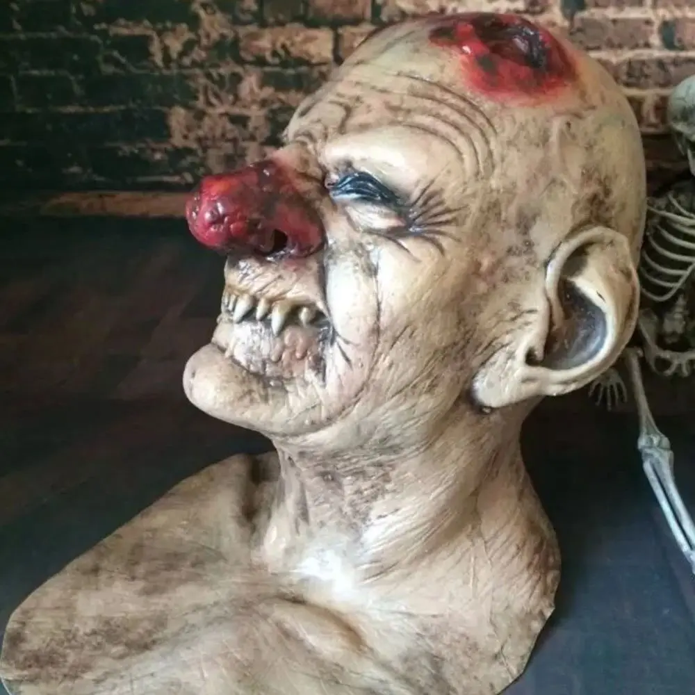 

Goblins Big Nose Horror Latex Mask Creepy Scary Clown Costume Prop for Halloween Party Cosplay 06#