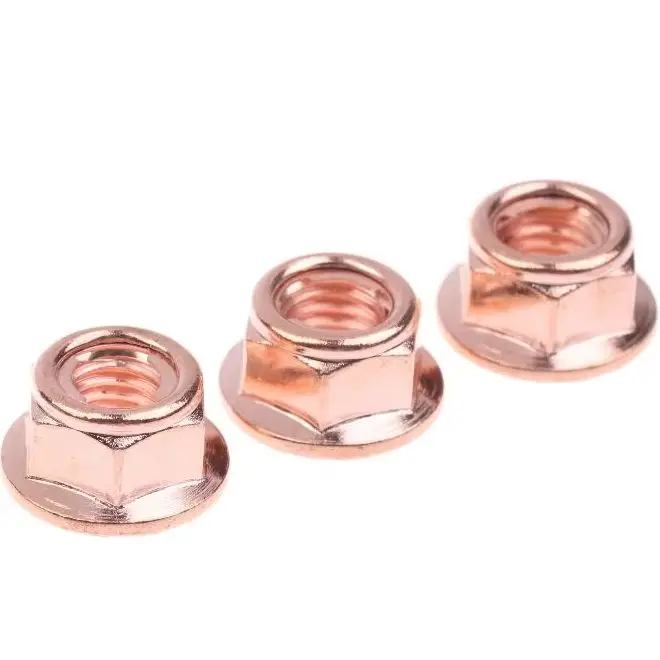 

Turbo Exhaust Stud Hex Copper Exhaust Nuts 12/50Pcs M8 Copper-plated Head Stud Lock Nuts Copper Bolt Screw Bolt Screw