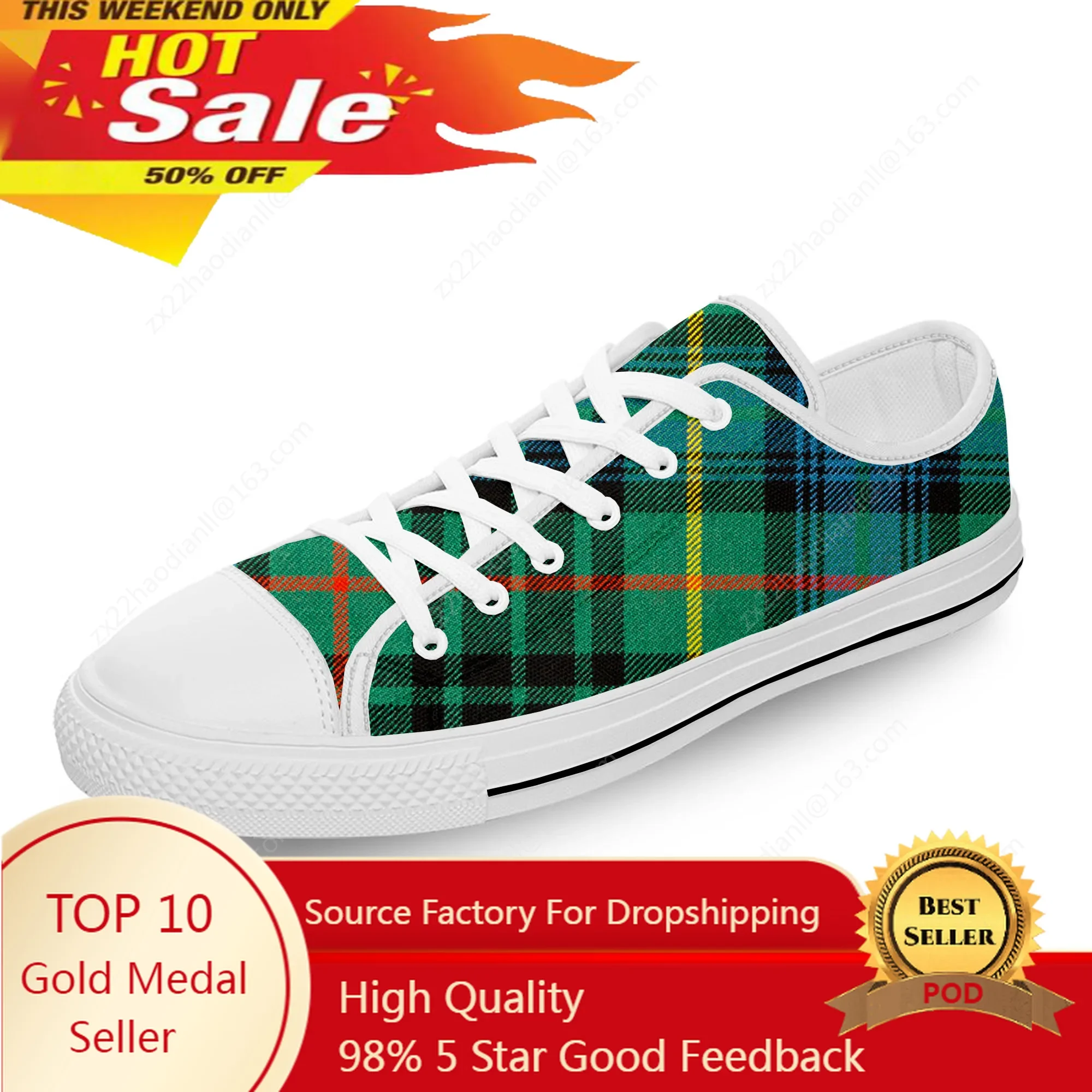 

Hunting Stewart Scottish Tartan Plaid Low Top Sneaker Women Teenager Canvas Sneaker Casual Custom Made Shoes Customize DIY Shoe