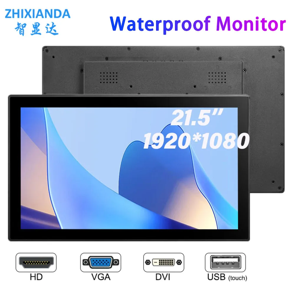 

21,5-дюймовый ЖК-монитор промышленного класса с плоским экраном 1920*1080 и сенсорным монитором с HD VGA DVI Inport
