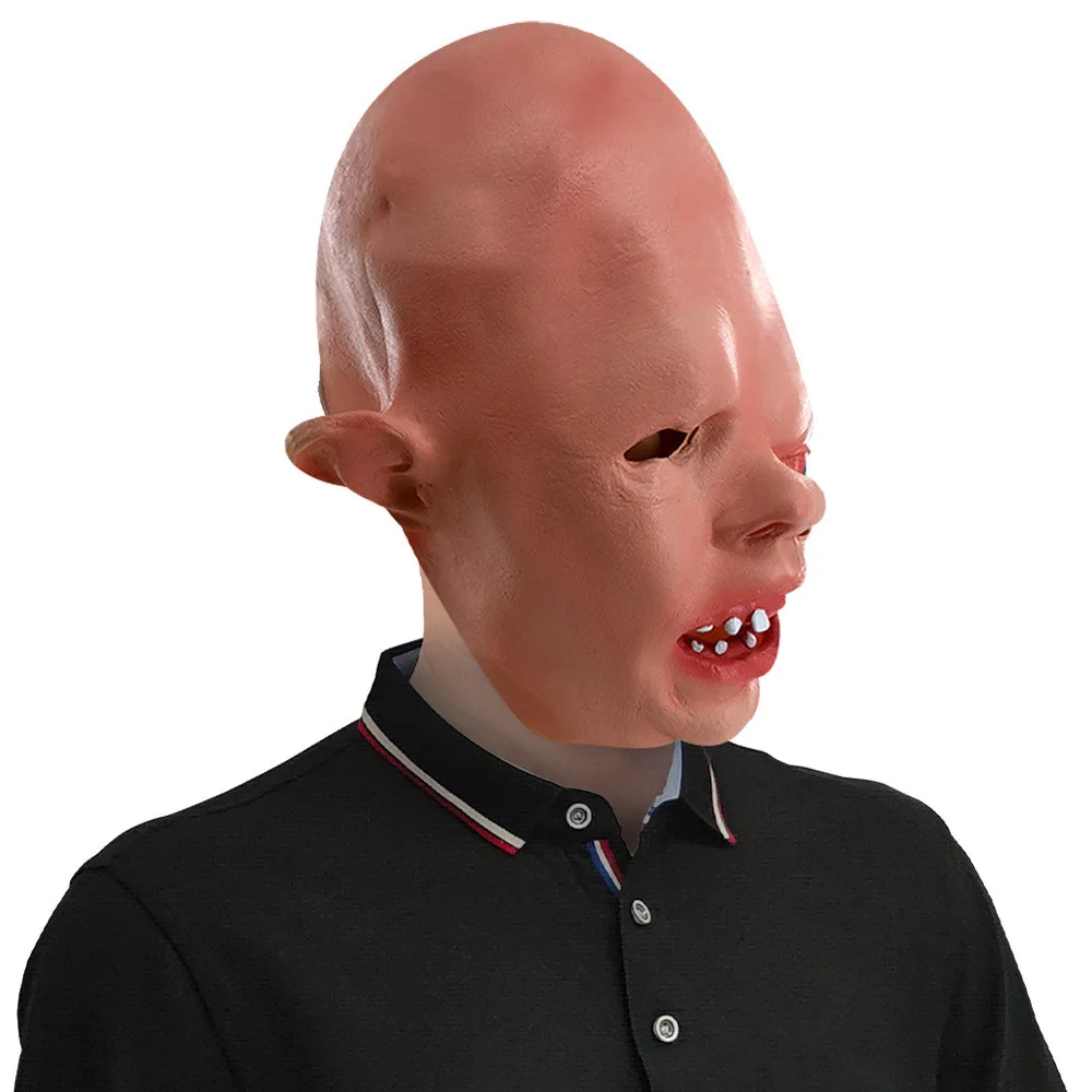 Halloween Horror-Maske aus Latex, Gruselige Kostüm-Party-Requisite, Unheimlicher Goonies-Ausdruck – Detail 2