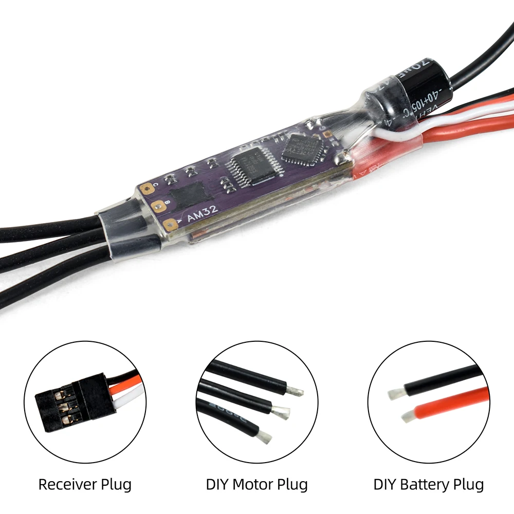 ​9IMOD AM32 Brushless ESC 80A 40A 30A Electronic Speed Controller Mini ESC USBLink for 1:10 1:18 1:24 RC Crawler Car Upgrades