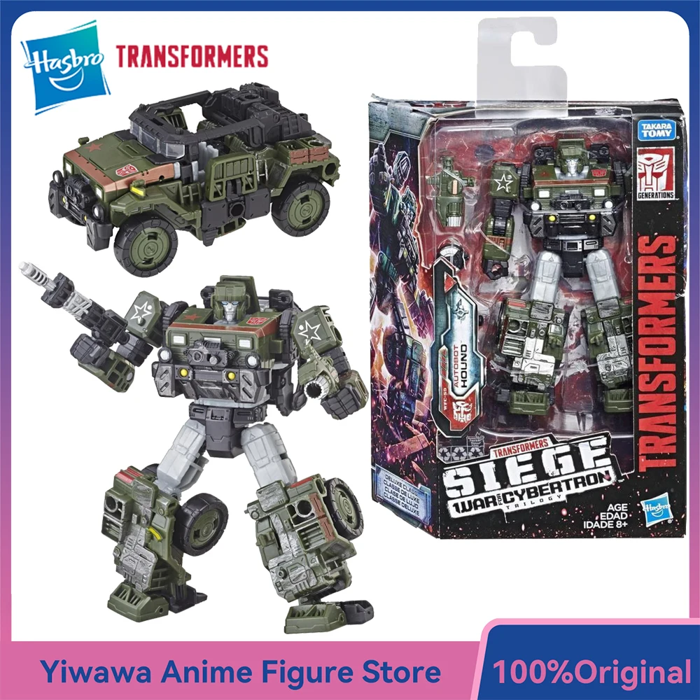 [Auf Lager] Original Hasbro Transformers War for Cybertron Siege Hound 14 cm Deluxe Class Sammlerroboterfigur Modellspielzeug
