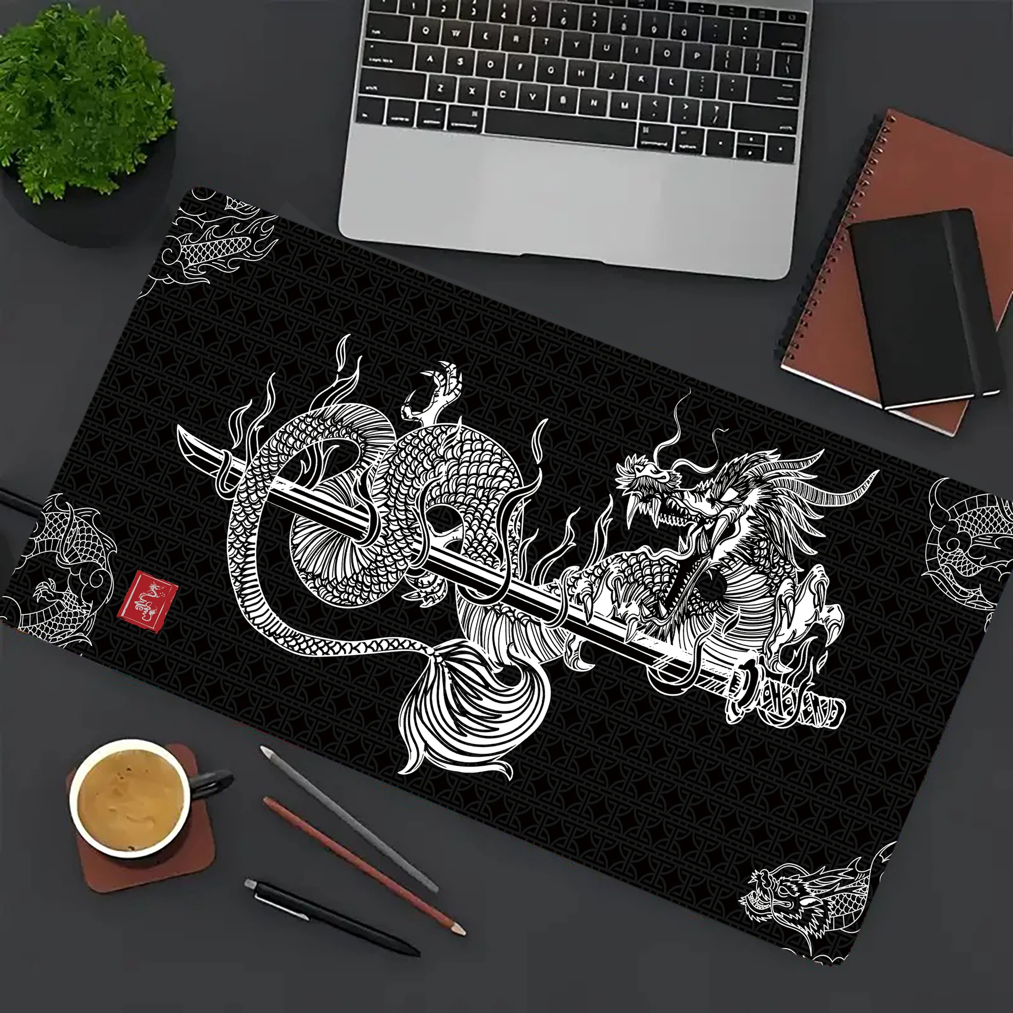 Oversized Keyboard and Mouse Pad Suitable for Gaming XXL Large Non-Slip Computer Desk Mat with Rubber Base & Stitched Edges