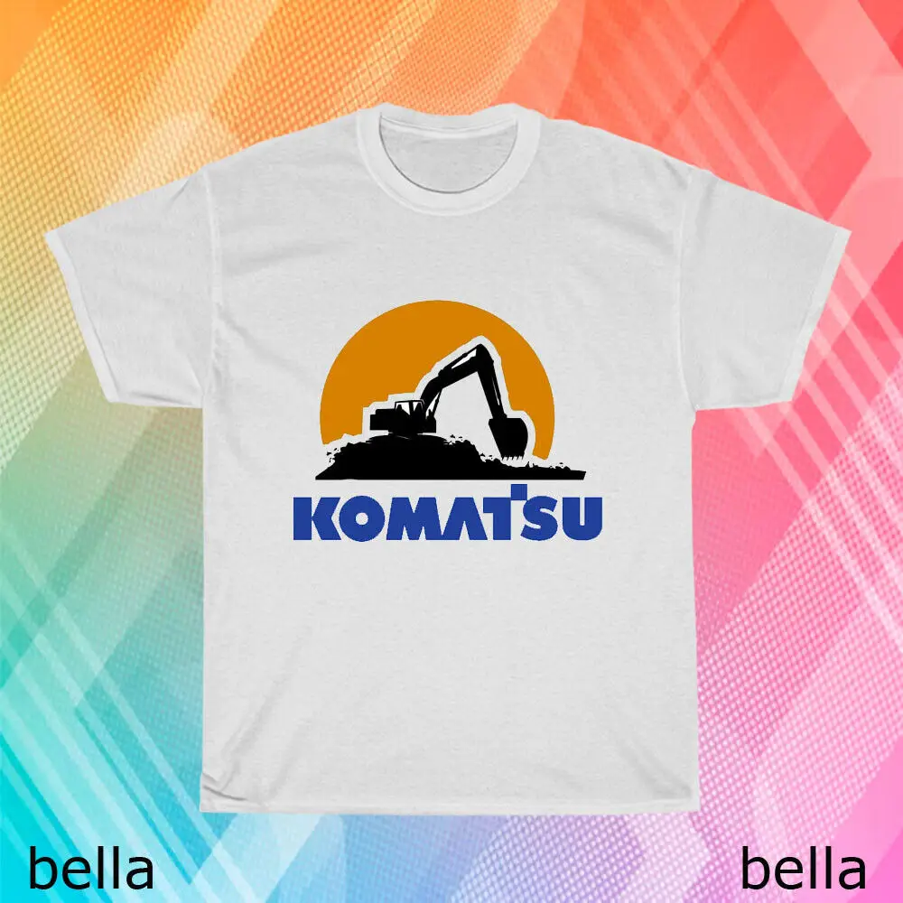 New Komatsu Excavator Machine Logo T-Shirt Funny Size S to 5XL