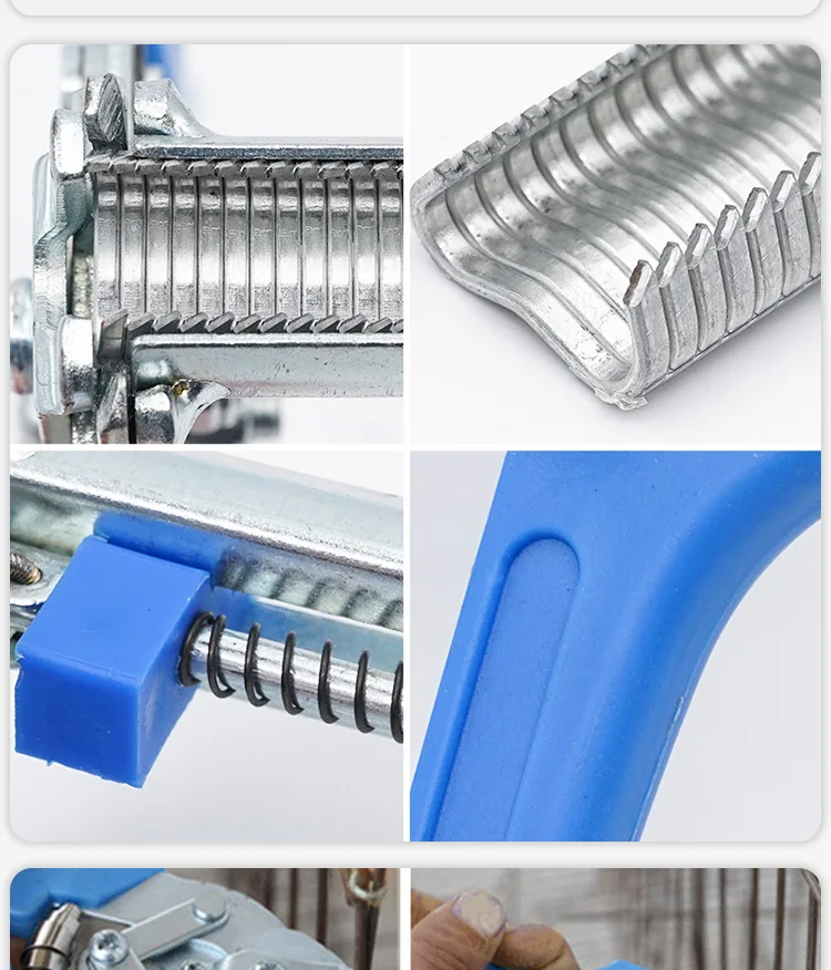 Hog-Ring-Zange / 600 Stück M-Clips Klammern für Hühnernetz, Käfigdraht, Zaun, Käfigklemme, Ringzange, manuelle Zaunzange, universell – Detail 7