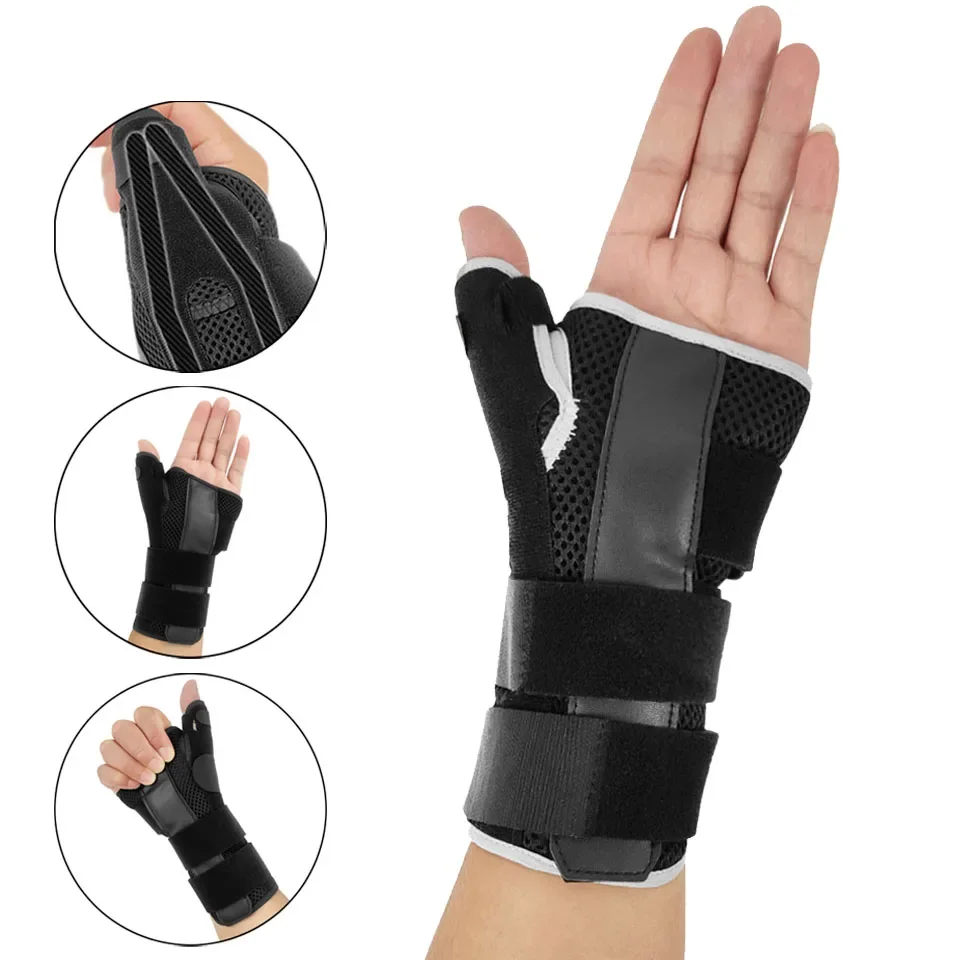 LOOGDEEL 1Pcs Adjustable Wrist Support With Splints Relief Injuries Pain Sprain Men Women Hand Wrist Brace Carpal Tunnel Relief