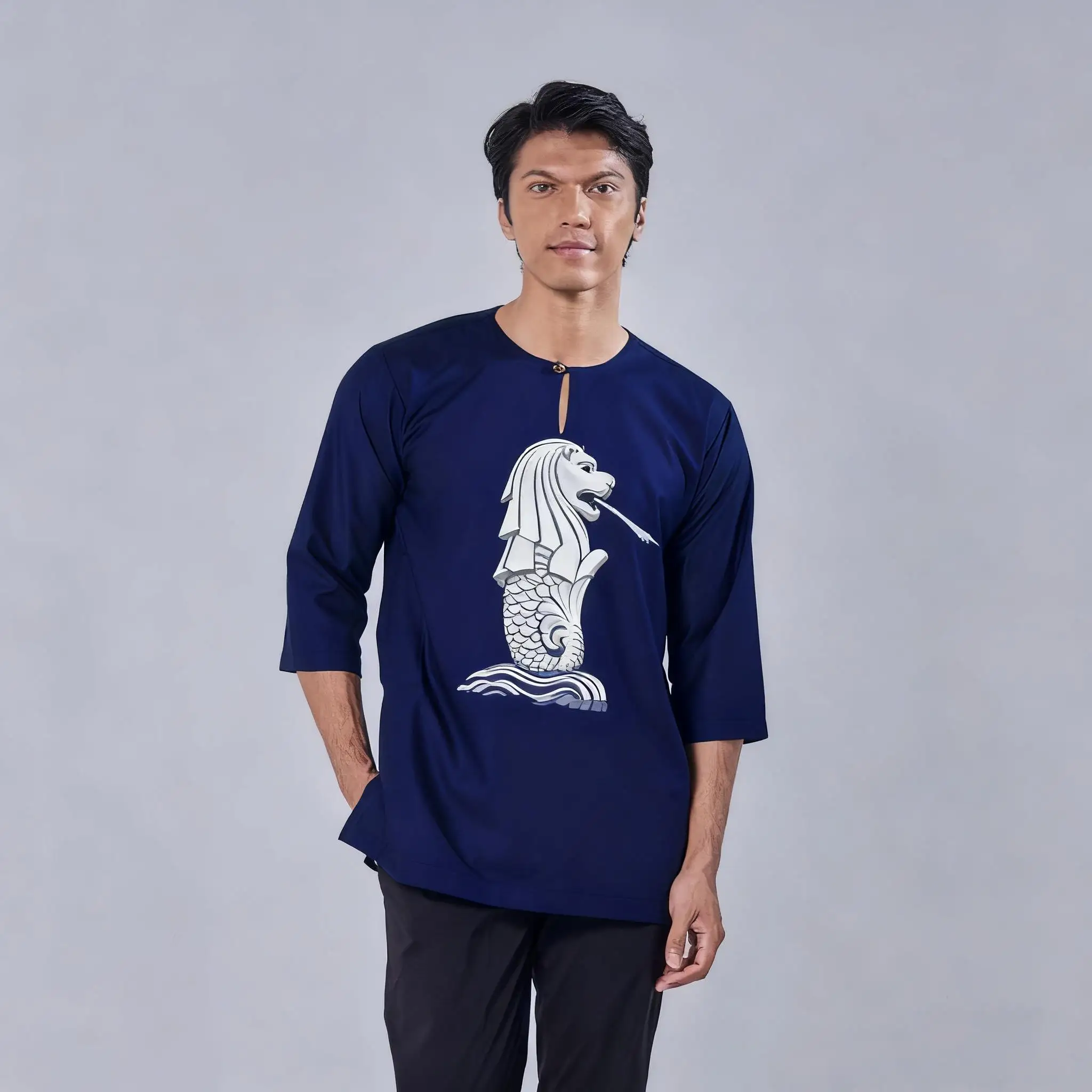 الرجال قميص مسلم فضفاض الربيع الوقوف تي شيرت غير رسمي قفطان قصيرة الأكمام Thobe قميص Ropa Arabe De Hombre ملابس مسلمة للرجل