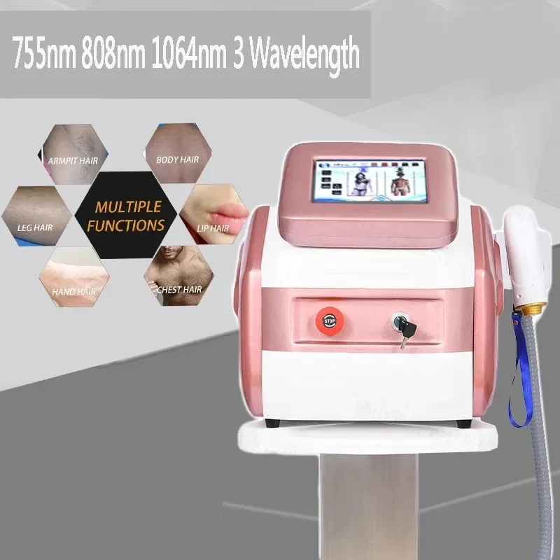 

2025 Laser Body Hair Remove Machine Portable Diode Ice Titanium Alexandrite Device Permanent Permanent Laser 808nm 755nm 1064nm