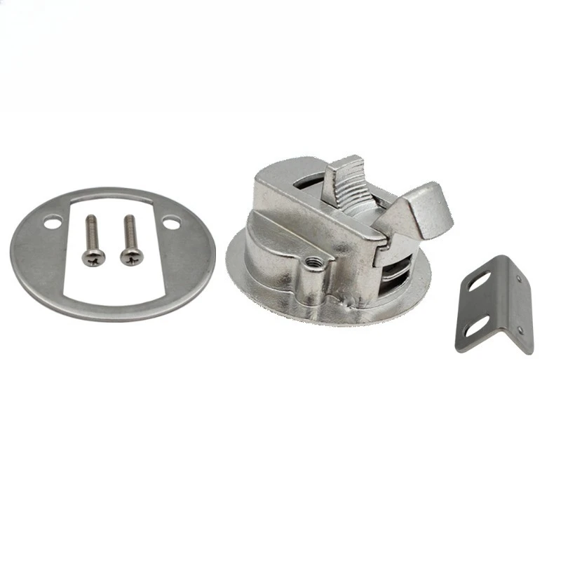 Stainless steel 316 floor lock, round lock, yacht floor buckle, round pull ring door lock, deck cover door lock
