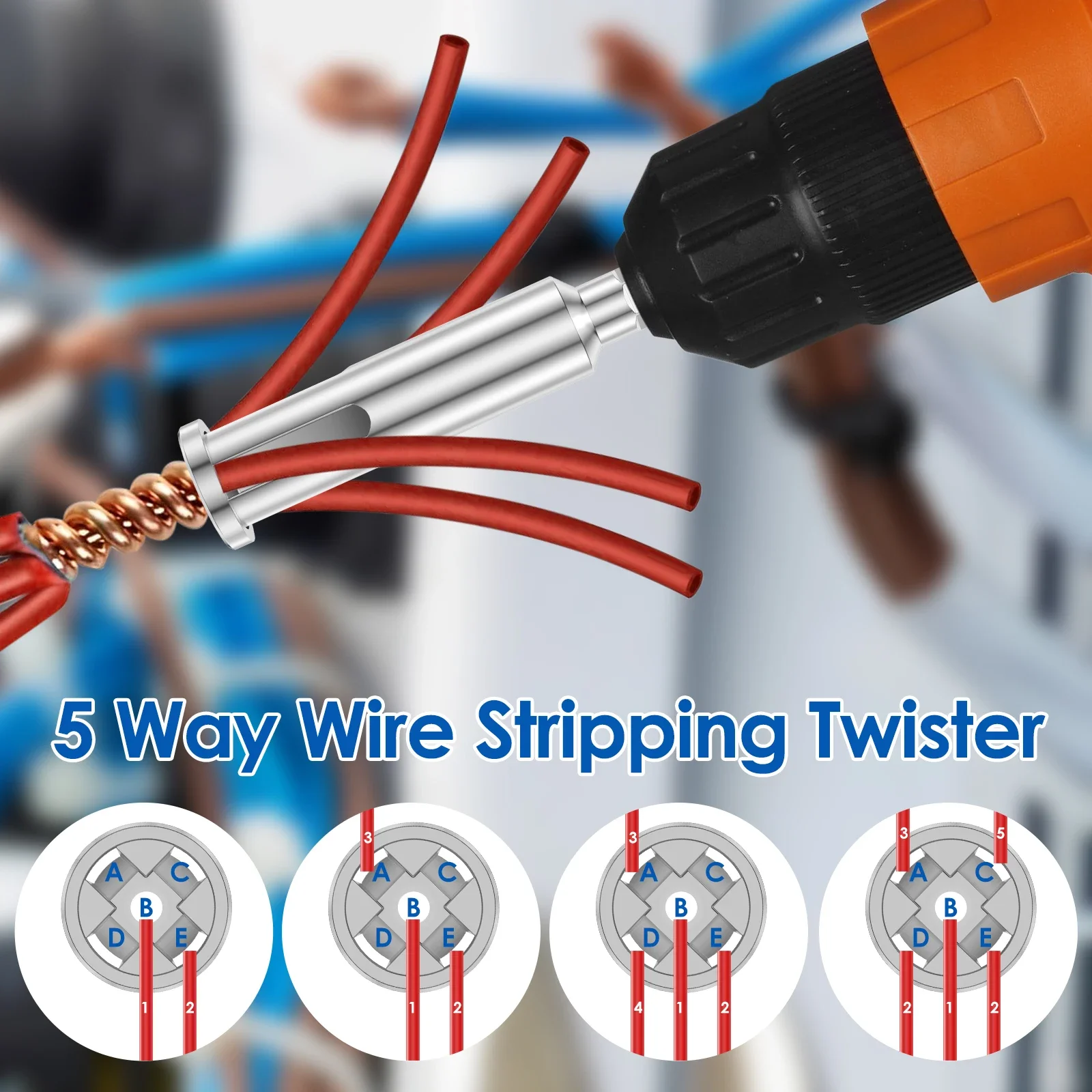 Wire Twisting Tools Quickly Twister Electrician Artifact for Power Drill Drivers Twisted Connector Cable Device Multi-tool