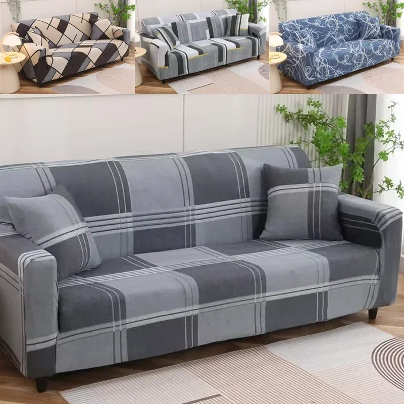 1/2/3/4 Seater Printed Sofa Cover Stretch Couch Cover Sofa Slipcovers  for Living Room Hotel Washable Furniture Protector, 1PC