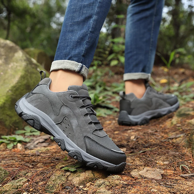 

Men's Outdoor Platform Mountaineering Anti Slip Thick Soled Sports High-quality Tennis Casual Travel Shoes Zapatos Altos Hombre