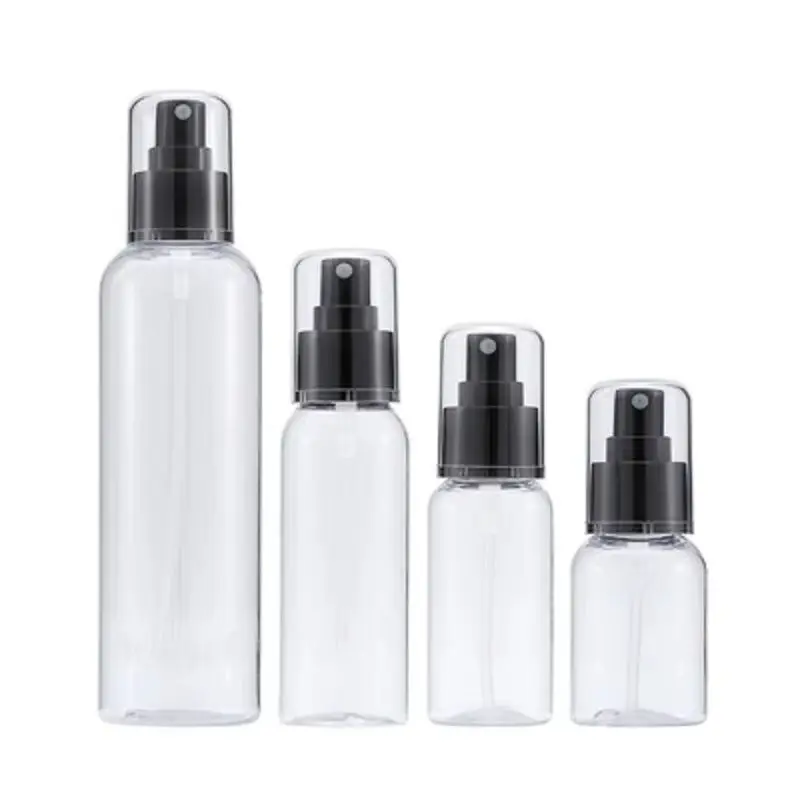 

15Pcs Mist Spray Bottle Clear Plastic 50ML 75ML 100ML 250ML 3OZ 8OZ Black Pump Packaging Refillable Container Spray Bottles